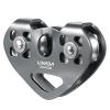 Lixada Zip Line Pulley 30KN Tandem Speed Double Pulley for 1/4 5/16 3/8 1/2 Cable Backyard Zipline, Hauling, Rigging and Commercial Purposes,Holds Upto 6700lbs view 1
