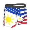 American Filipino flag Mens Boxer Briefs Underwear Breathable Stretch Boxer Trunk with Pouch for Men, Youth view 4