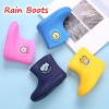 POLG Spring Baby Rain Boots Waterproof Shoes Toddler Kids Boys Girls Cartoon Rubber Waterproof Rain Shoes Rain Boots (Blue, 5-6 Years) view 3