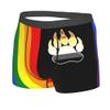 Gay LGBT Bear Flag Mens Boxer Briefs Underwear Breathable Stretch Boxer Trunk with Pouch for Men, Youth view 3
