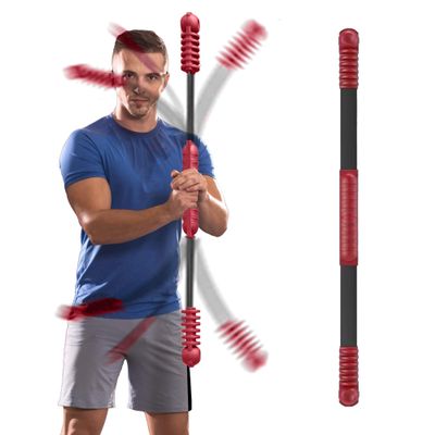 OSCILLATING SLIM Fitness Bar for Workout,Elastic Exercise Bar, Vibration Weight Stick,Body Physical Therapy,Core Strength Training,Arm Shoulder Stretch At Home Gym.