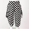 Agoky Kids Girls Stylish Plaid Print Cargo Jogger Pants Hip Hop Jazz Dance Trousers Casual Sport Activewear Streetwear Type B Black 7-8 Years view 4