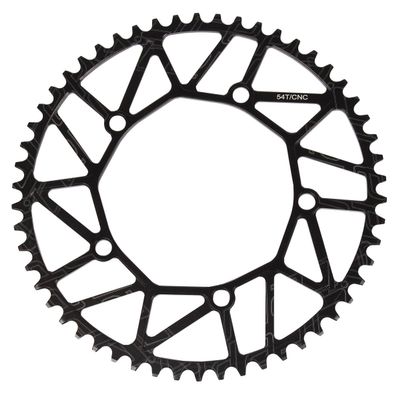 catazer Bike Chain Wheel 50/52/54/56/58T 130 BCD 9 10 11 Speed Hollow CNC Alloy Single Disc Chainwheel for Road Bike MTB Bike (54T)