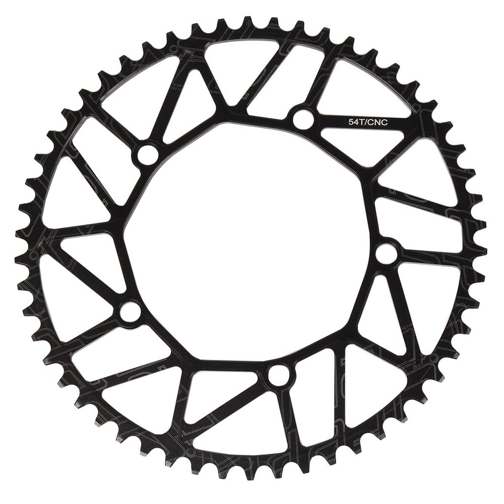 catazer Bike Chain Wheel 50/52/54/56/58T 130 BCD 9 10 11 Speed Hollow CNC Alloy Single Disc Chainwheel for Road Bike MTB Bike (54T)
