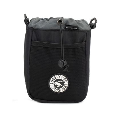 ULAC NEO PORTER C-HOLD Bike Feed Bag for Top Tube, Handlebar, Stem and Saddles (Black-Grey, Large)