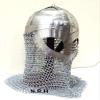 Nautical Replica Hub Viking Helmet with chain mail Medieval W/Wood Stand Valas Guard Armor Costume Halloween Helmet Silver Finish view 1