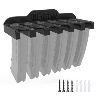 GMW 6 x PMAG Wall Mount for Mag Wall Display | PMAG Mag Holder | AR Magazine Holder | Wall Mount Display for Gun Room | Magazine and Ammo Storage and Organization (6 x PMAG Mount 1 Pack)