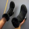 Bcshiye Womens Chunky Heels Ankle Booties Ankle Boots Chunky High Heels Zipper Short Boots Mid Heel Chelsea Boots view 2