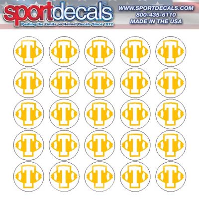 Sportdecals Tackle 3/4" Award Decals (Yellow Gold on White)