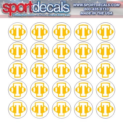 Sportdecals Tackle 3/4" Award Decals (Yellow Gold on White)