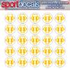 Sportdecals Tackle 3/4" Award Decals (Yellow Gold on White) view 1