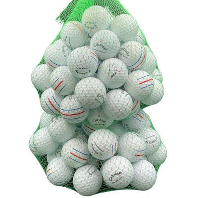 Golf Ball Planet Chrome Soft Triple Track Mix Used Golf Balls 3A/Good (100 Pack, White)