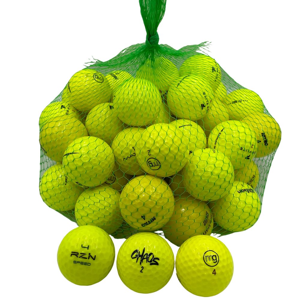 Golf Ball Planet 50 Pack Used Golf Balls Yellow Mix (Yellow Mix 4A / Near Mint)
