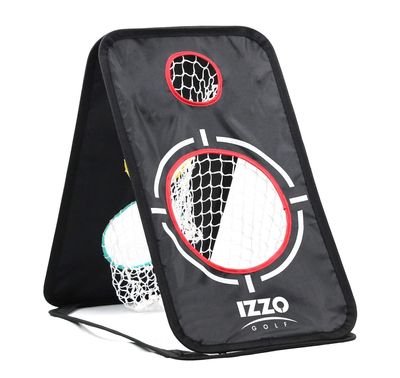 Izzo Golf A-Frame Chipping Practice Net Indoor/Outdoor - Golf Chipping Practice Training Net Designed to Improve Chipping Accuracy, Black