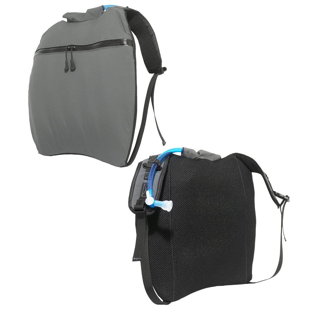 Ridge Packs Running Hydration Pack - Includes Horizontal 2L Bladder - Waterproof Breathable Fabric - Gray - 6L Backpack with Phone Pocket - Also for Hiking, Cycling, Mountain Biking, Skiing