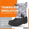 Northside Kid's Frosty Insulated Winter Snow Boots - Gray/Camo, 6 Toddler view 3