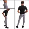 CompressionZ Men's Compression Pants for Workout, Sports|Base Layer Running Tights Leggings (W/Pockets, Gray, X-Large) view 2