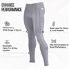 CompressionZ Men's Compression Pants for Workout, Sports|Base Layer Running Tights Leggings (W/Pockets, Gray, X-Large) view 3