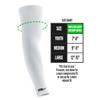 1 Pair Nxtrnd Compression Arm Sleeves for Men, Breathable Football, Basketball, Baseball Accessory, Adult & Kids (Large, White) view 2
