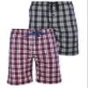 Hanes Mens 2-Pack Woven Pajama Shorts  Breathable Stretch Lounge Bottoms for Warm Weather, Red/Black, Large view 1