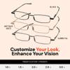 Microvision Flat Folding Reading Glasses, Gold Frame, 3x Magnification For Women and Men, Compact, Portable, Durable view 4