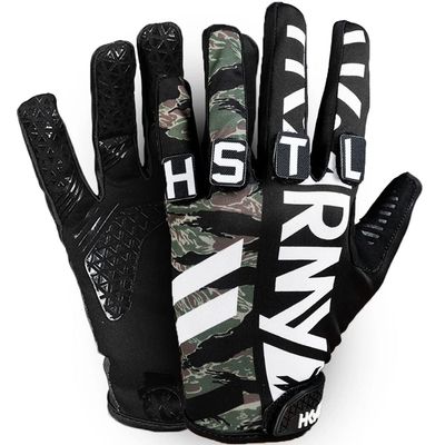 HK Army Freeline Knucklez Customizable Paintball Gloves - Tigerstripe - X-Large