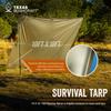Texas Bushcraft Emergency Camping Tarp, Waterproof 10x10 Emergency Shelter for Backpacking and Hiking, 70D Ripstop Nylon Survival Tarp with Reflective Aluminized Polymer and Loop Ties with Grommets view 3