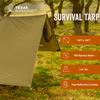 Texas Bushcraft Emergency Camping Tarp, Waterproof 10x10 Emergency Shelter for Backpacking and Hiking, 70D Ripstop Nylon Survival Tarp with Reflective Aluminized Polymer and Loop Ties with Grommets view 4