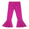 VernLan Kids Girls Shiny Metallic Gymnastics Athletic Bell Bottom Hip Hop Jazz Stage Performance Dancewear Hot Pink 10 Years view 3