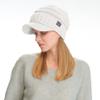 C.C Trendy Warm Oversized Chunky Soft Oversized Ribbed Slouchy Knit Hat with Visor Brim (Ivory) view 2