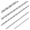 INFINIQUE CREATIONS Stainless Steel Silver Rope Chain Bracelet Necklace Men Women 2mm to 8mm (28, 4mm, Silver) view 1