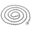 INFINIQUE CREATIONS Stainless Steel Silver Rope Chain Bracelet Necklace Men Women 2mm to 8mm (28, 4mm, Silver) view 2
