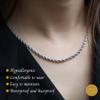 INFINIQUE CREATIONS Stainless Steel Silver Rope Chain Bracelet Necklace Men Women 2mm to 8mm (28, 4mm, Silver) view 3