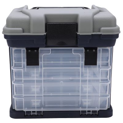 4 Layers Big Fishing Tackle Box, Portable 4 Layers Fishing Case with Handle Firm Adjust Layered for Sea Fishing for Boat Fishing