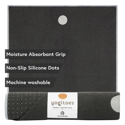 Manduka Yogitoes Hot Yoga Mat Towel - 71" | Moisture Activated Grip | Patented Silicone Nubs | Highly Absorbent, Durable & Easy Care | Made from Recycled Materials | 71 x 24 Inches