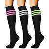 CHARMKING Compression Socks for Women & Men Circulation (3 Pairs) 15-20 mmHg is Best Athletic for Running, Flight Travel, Support, Cycling, Pregnant - Boost Performance, Durability (S/M, Multi 50) view 1
