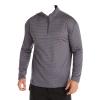 Kaxiya2021 Men's Lapel T-Shirt Casual Solid Color Striped Zipper Bottoming Shirt Long-Sleeved Warm Outdoor Sports Cycling Shirt (Grey,Medium) view 1