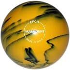 BuyBocceBalls - EPCO Candlepin Bowling Balls - Marbleized Glow - Yellow & Black (4 1/2 inch- 2lbs. 6oz.) - Single - Made in USA