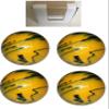 BuyBocceBalls - EPCO Candlepin Bowling Balls - Marbleized Glow -Yellow & Black (4 1/2 inch- 2lbs. 6oz.) - 4 Balls - Made in USA view 3