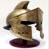 Halloween Medieval Armour King Leonidas Greek Spartan 300 Roman Helmet with Wooden Stand view 1