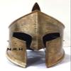 Halloween Medieval Armour King Leonidas Greek Spartan 300 Roman Helmet with Wooden Stand view 3