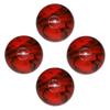 BuyBocceBalls - EPCO Candlepin Bowling Balls - Marbleized Glow -Red & Black (4 1/2 inch- 2lbs. 6oz.) - 4 Balls - Made in USA
