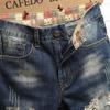 HZCX FASHION Men's Vintage Slim Fit Distressed Denim Shorts Cut-Off Jean Short(786 Blue,38) view 3