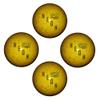 BuyBocceBalls - EPCO Candlepin Bowling Balls - Neon Speckled - Yellow (4 1/2 inch- 2lbs. 6oz.) - 4 Balls - Made in USA view 1