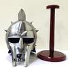 Medieval Gladiator Maxims Helmet Armor Gladiator Movie W/Wooden Stand Silver Finish Halloween Helmet view 3