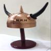 Nautical Replica Hub Copper Viking with Horns Medieval King Armor Helmet Costume Halloween Helmet With Wooden Stand view 4