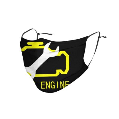 Check Engine Light Mechanic Auto Repair Face Mask for Men Women Windproof Dustproof and Anti-Pollution Face Cover Reusable and Washable Cloth Face Cover 1 Masks