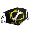 Check Engine Light Mechanic Auto Repair Face Mask for Men Women Windproof Dustproof and Anti-Pollution Face Cover Reusable and Washable Cloth Face Cover 1 Masks view 2