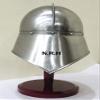 Nautical Replica Hub Medieval German Sallet Halloween Helmet - Gothic Close Helmet Re-enactment Costume Spartan With wooden stand view 4