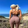Aoxjox High Waisted Workout Leggings for Women Trinity Yoga Pants 26.5" (Fudge Coffee, Large) view 2